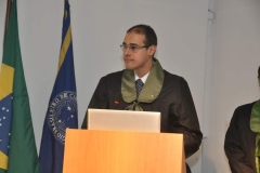 O TCBC Heládio Feitosa de Castro Neto faz a leitura do juramento na posse dos novos membros Titulares